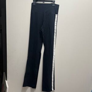 Brandy Melville Black Leggings with White Stripe